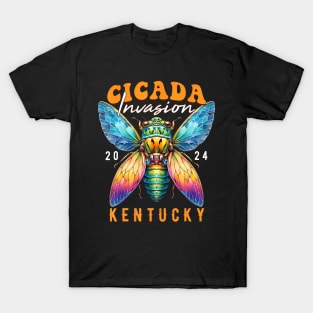 Cicada Invasion Kentucky 2024 Insect Broods Xix And Xiii T-Shirt